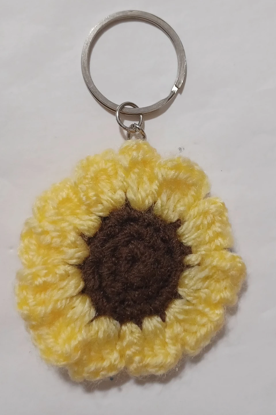 Crocheted Sunflower Keychain - photo 2