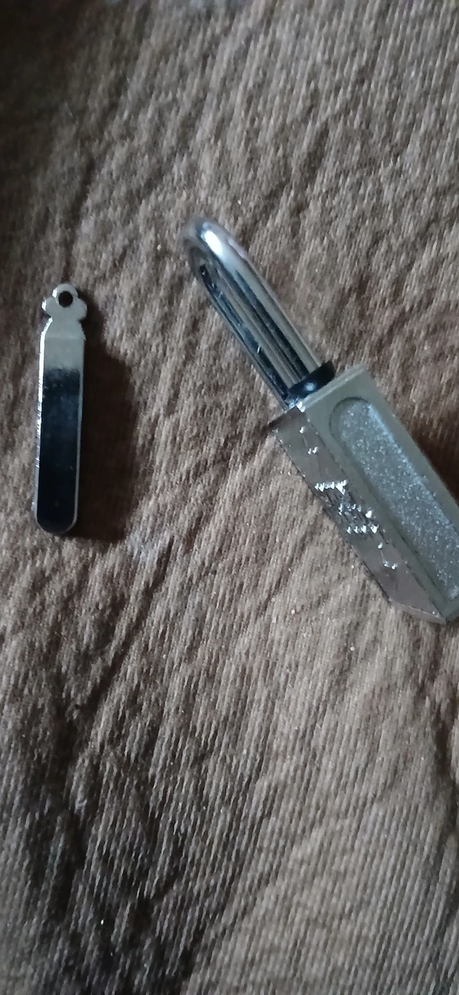 Silver Padlock with 2 magnetic Keys - photo 2