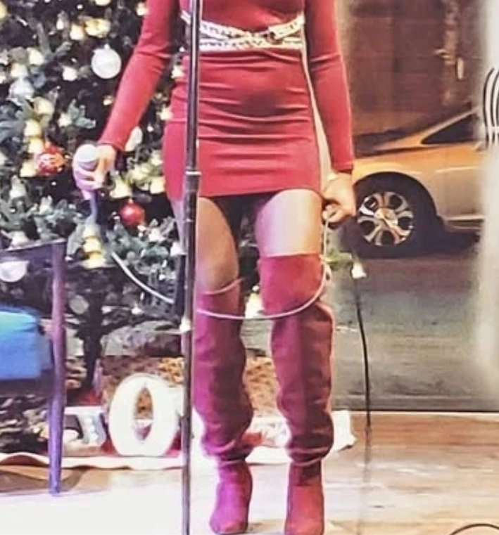 Forever Red Suede Over-the-Knee Boots - photo 5