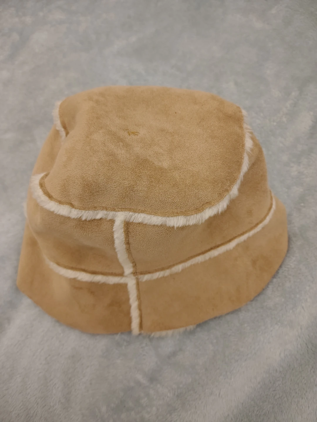 Brown Suede and Shearling Trim Bucket Hat - photo 2