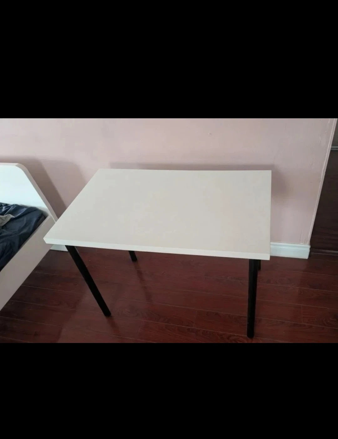 White Desk with Black Legs