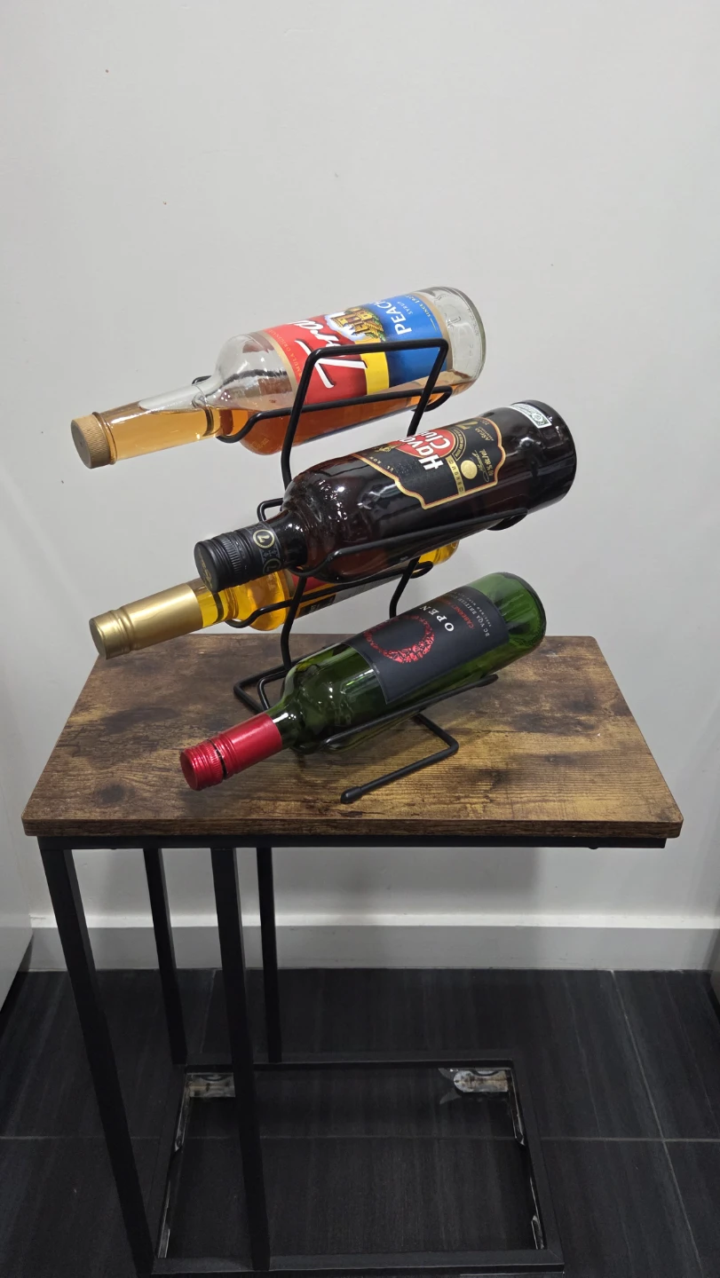 Set of 2 Black Metal Wine Racks - photo 2