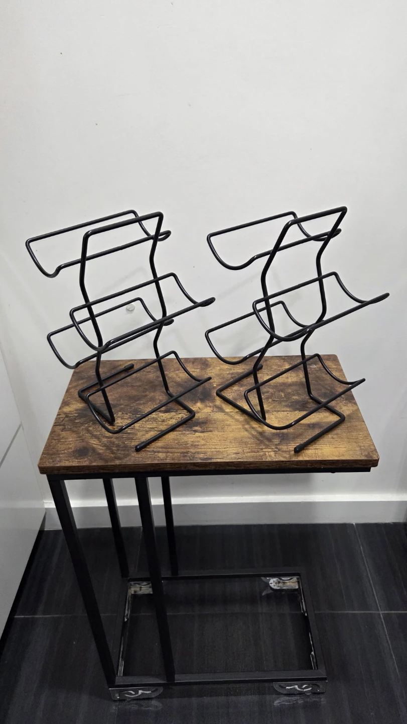 Set of 2 Black Metal Wine Racks