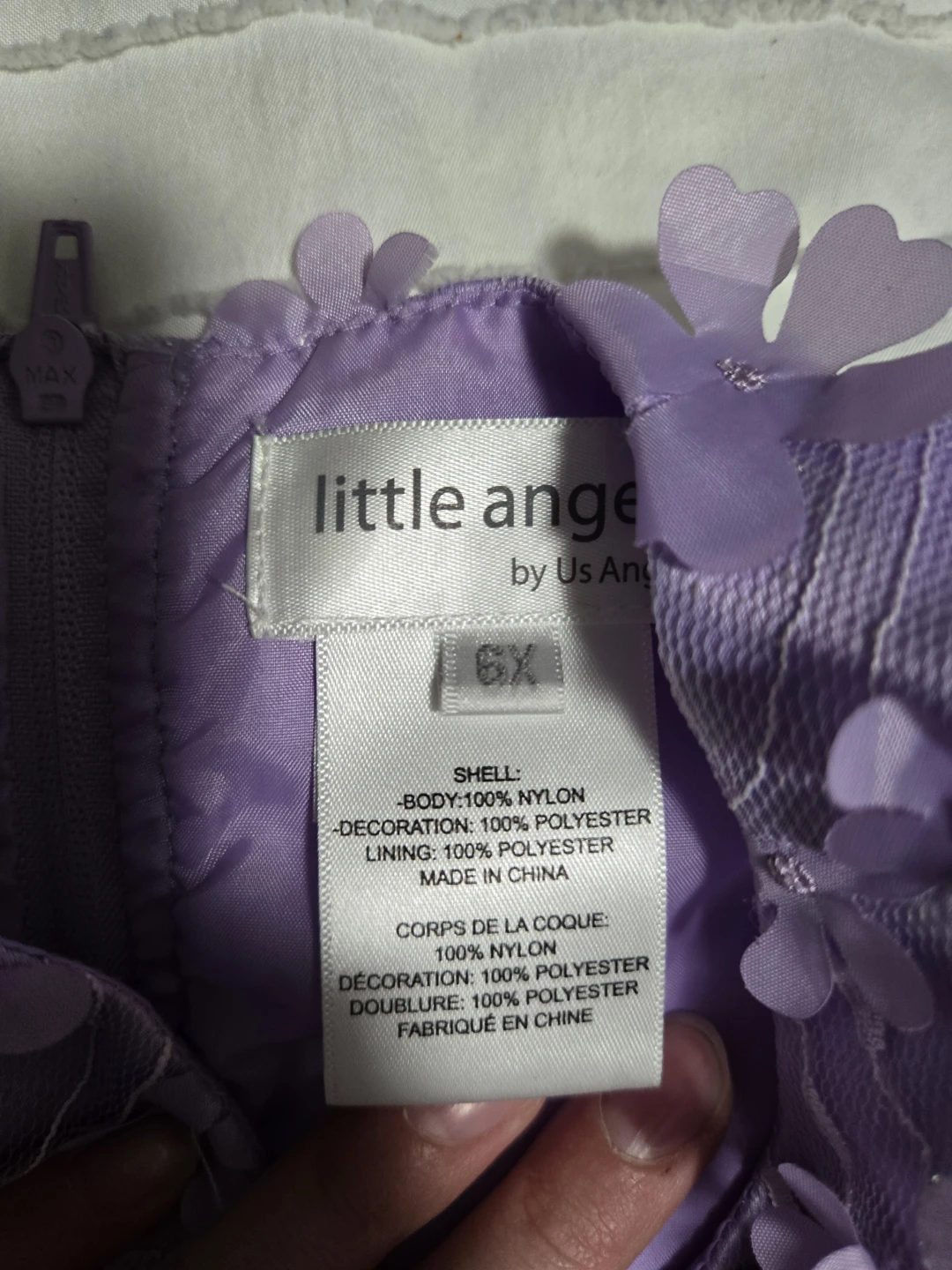 Little Angels Lavender Dress Size 6X - photo 2
