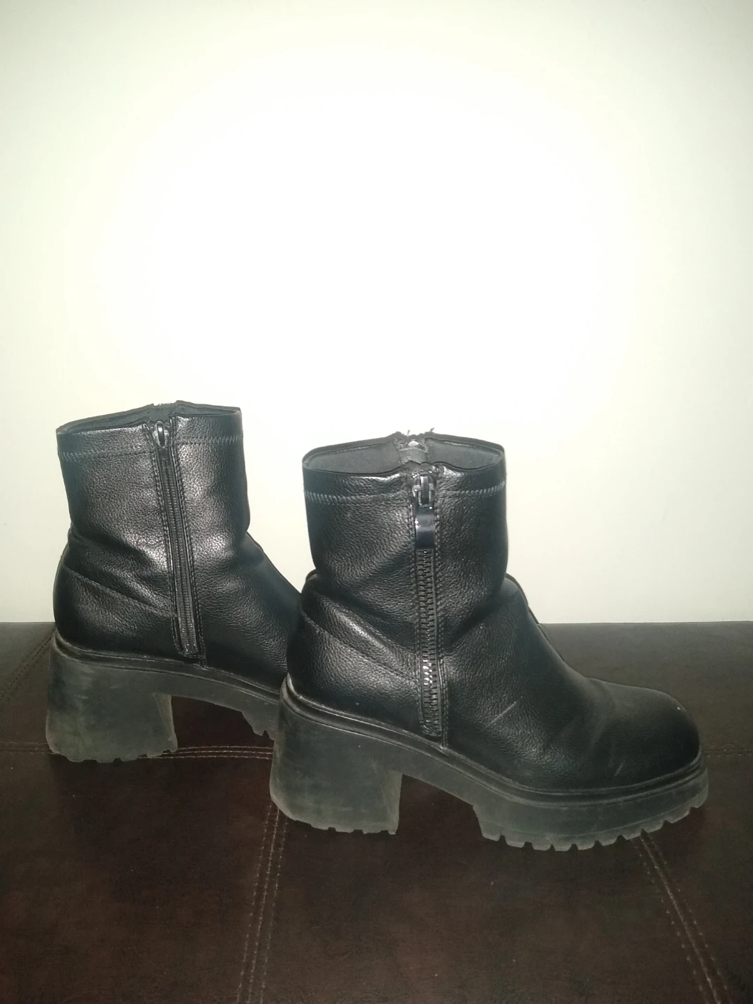 Aldo Black chunky platform boots - photo 2