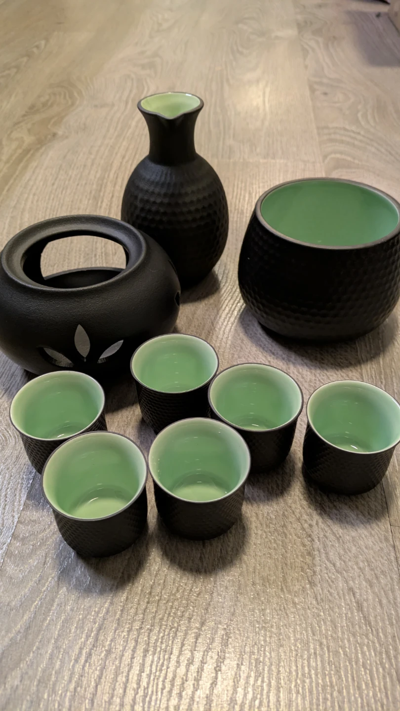 Sake Set with Warmer and 6 Cups - photo 2