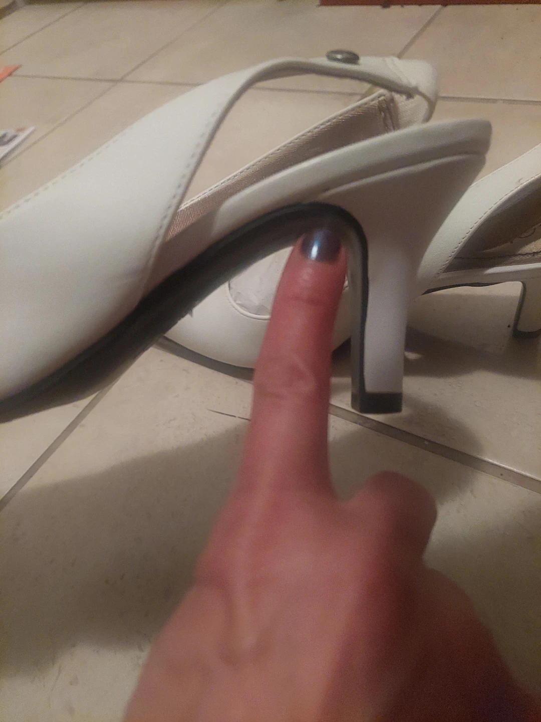 Life Stride Women's White Slingback Heels Size 8.5 - photo 5