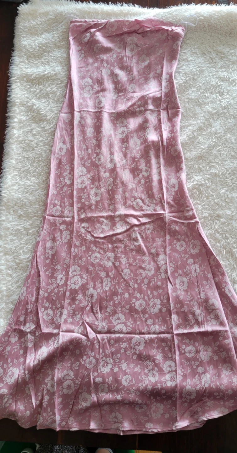 BNWT Princess Polly Pink Floral Strapless Maxi Dress Size 6 - photo 3