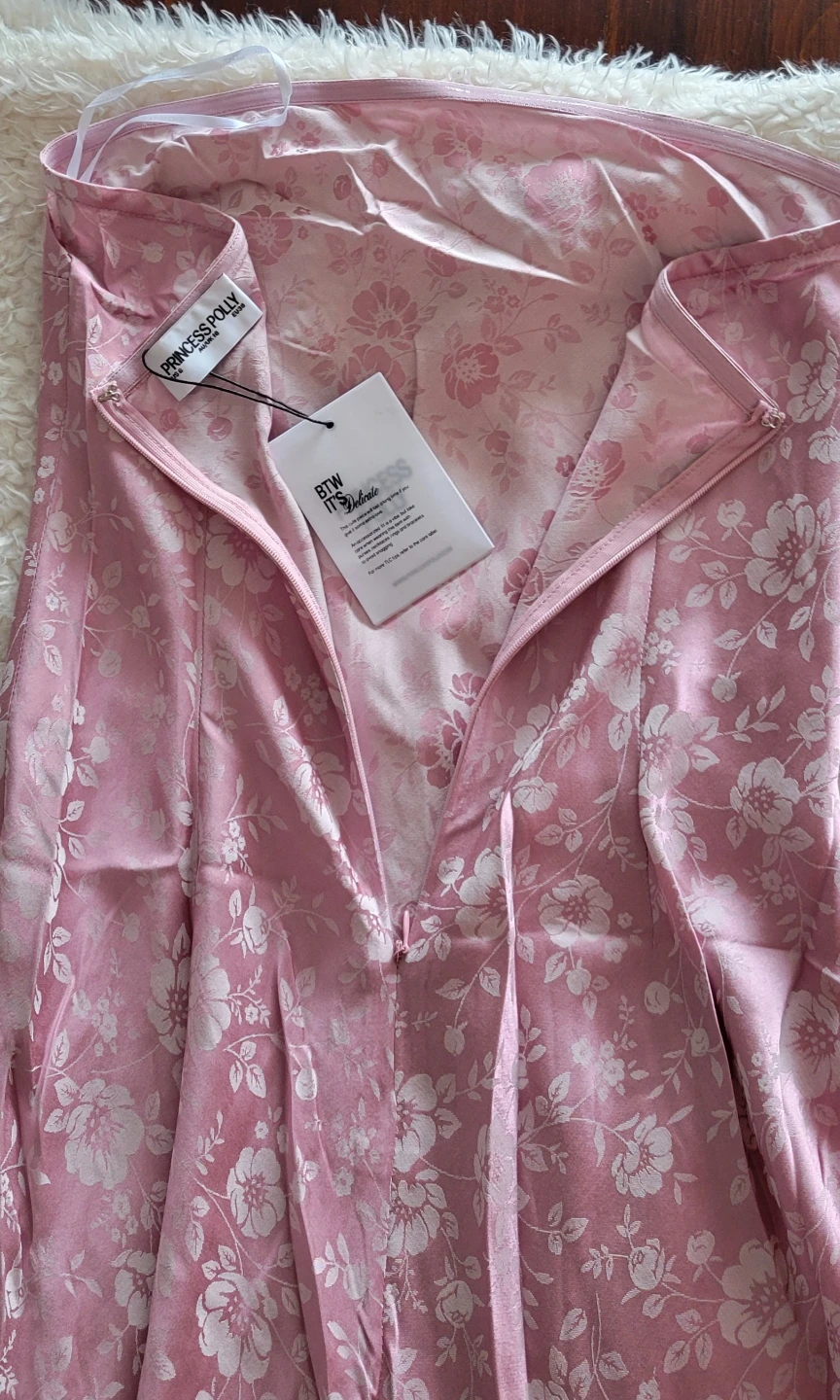 BNWT Princess Polly Pink Floral Strapless Maxi Dress Size 6 - photo 4