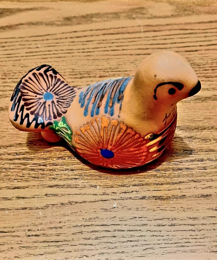Vtg Signed Hand Crafted Tonala Peace Dove