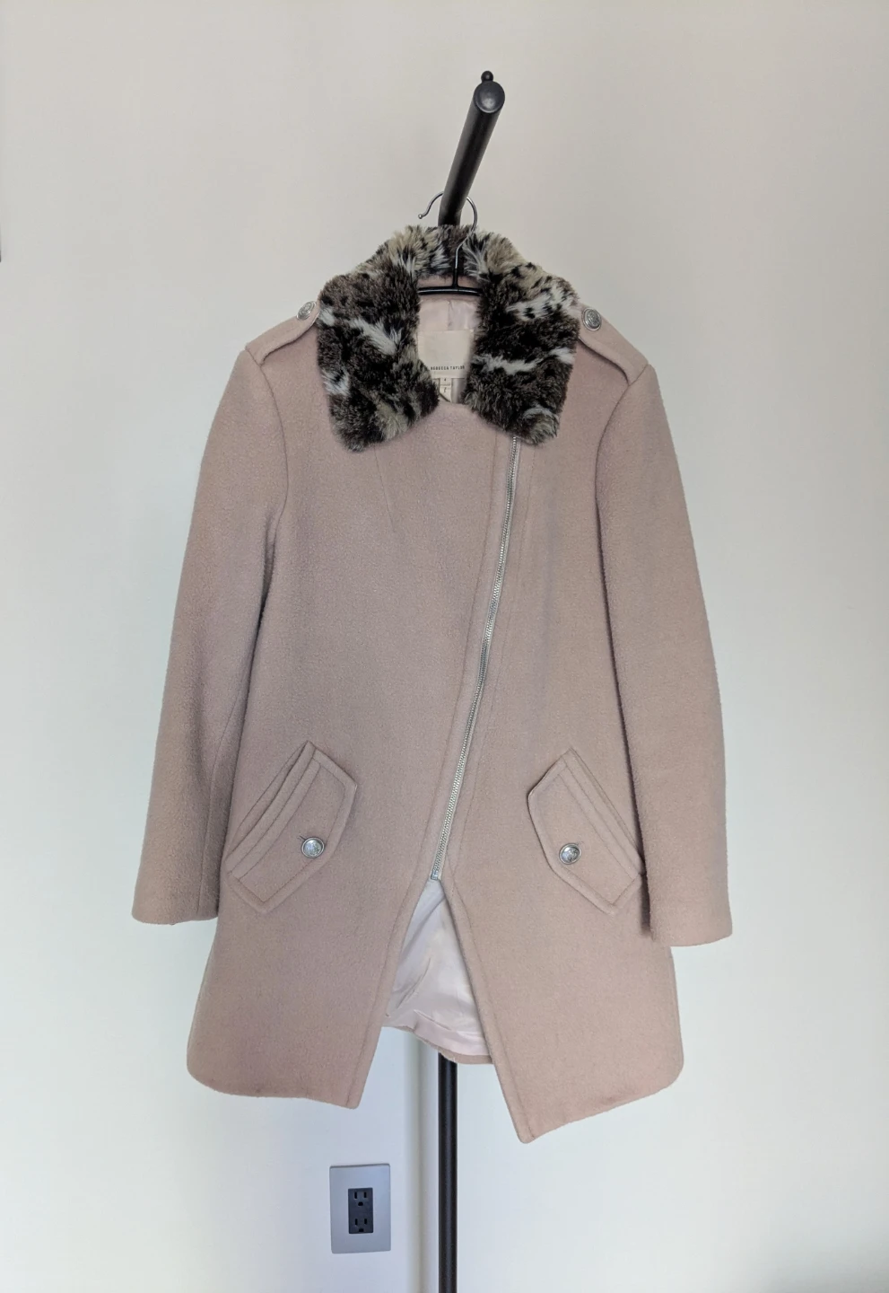 Rebecca Taylor Pink Wool Blend Coat - Size 4 - photo 2