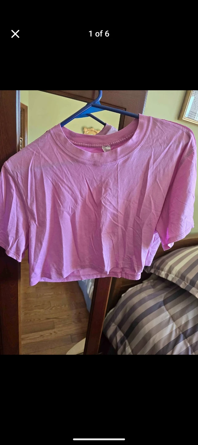 Lululemon Pink Cropped T-Shirt Size 6 - photo 3
