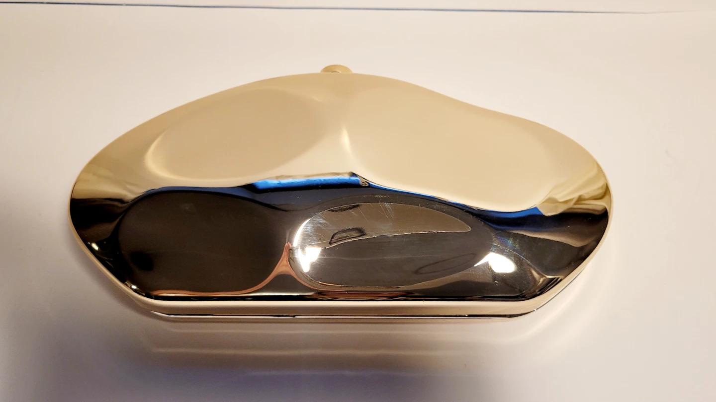 Gold Clutch Handbag with Chain Strap - photo 2