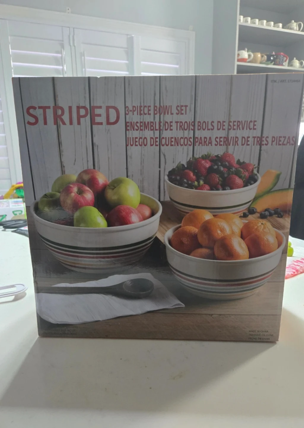Baum Striped 3-Piece Bowl Set - photo 3