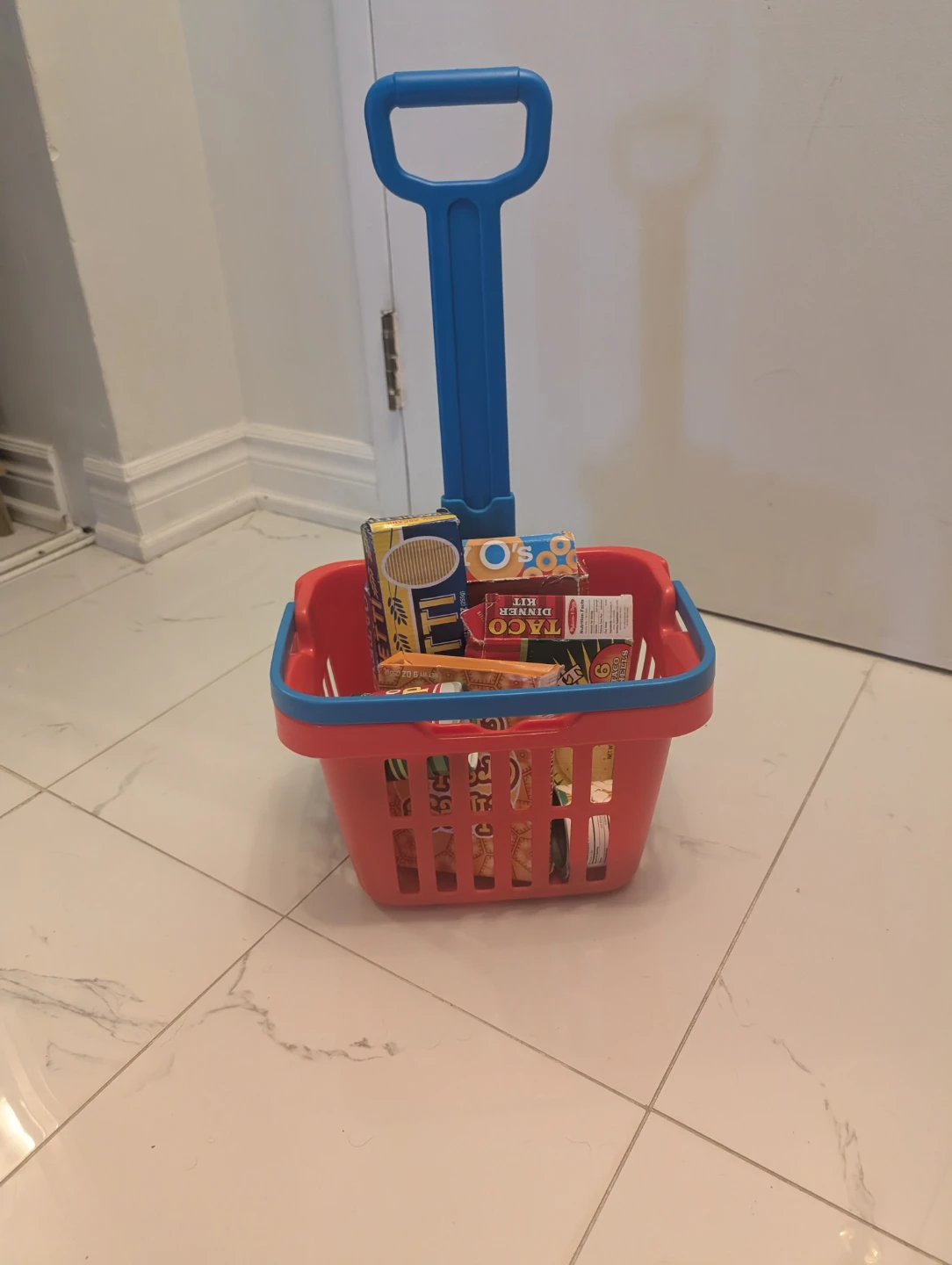 Toy Shopping Cart with Play Food - photo 5