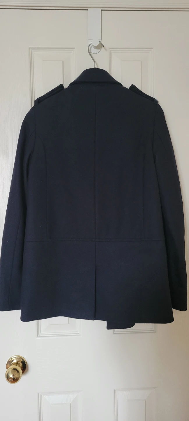 Lacoste Navy Double-Breasted Peacoat Size 32 - photo 2