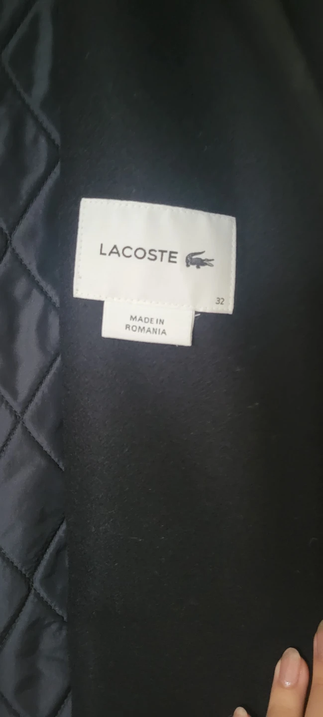 Lacoste Navy Double-Breasted Peacoat Size 32 - photo 3