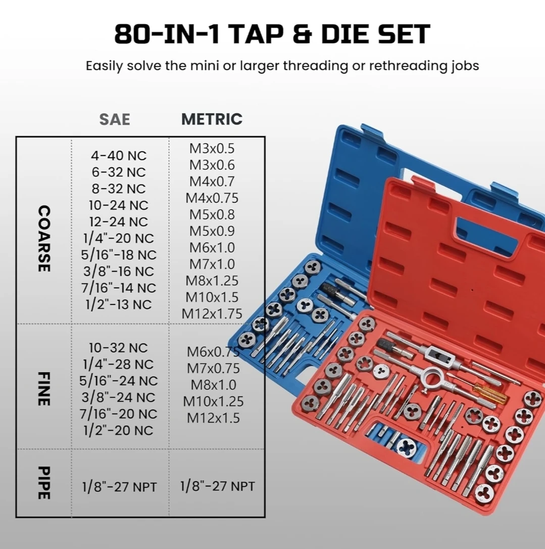 OMT 80-Piece Tap and Die Set - photo 3