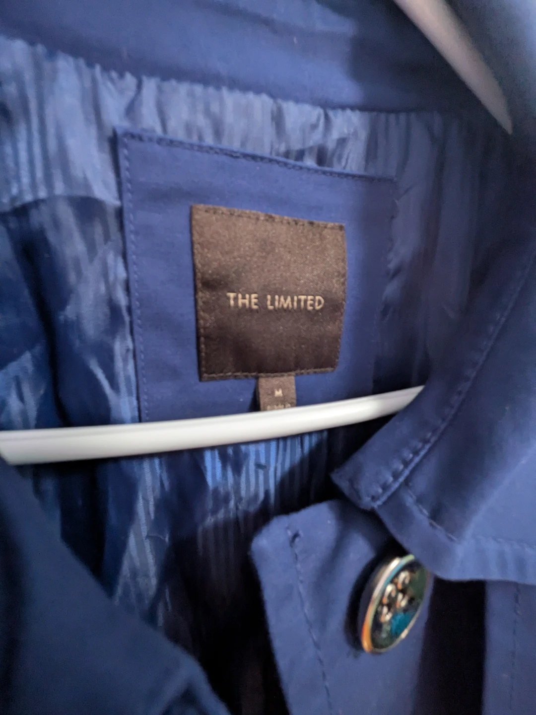 The Limited Navy Blue Trench Coat - Size M - photo 4