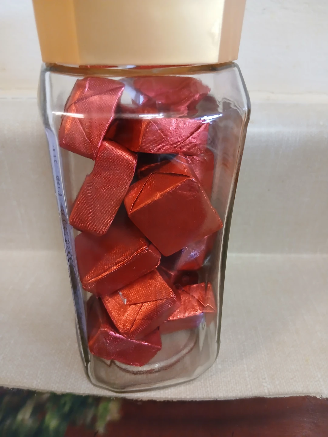 Red Bouillon Cubes in Jar