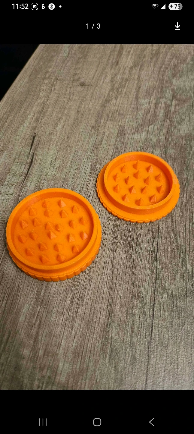 Orange and Blue Herb Grinders (Set of 2)