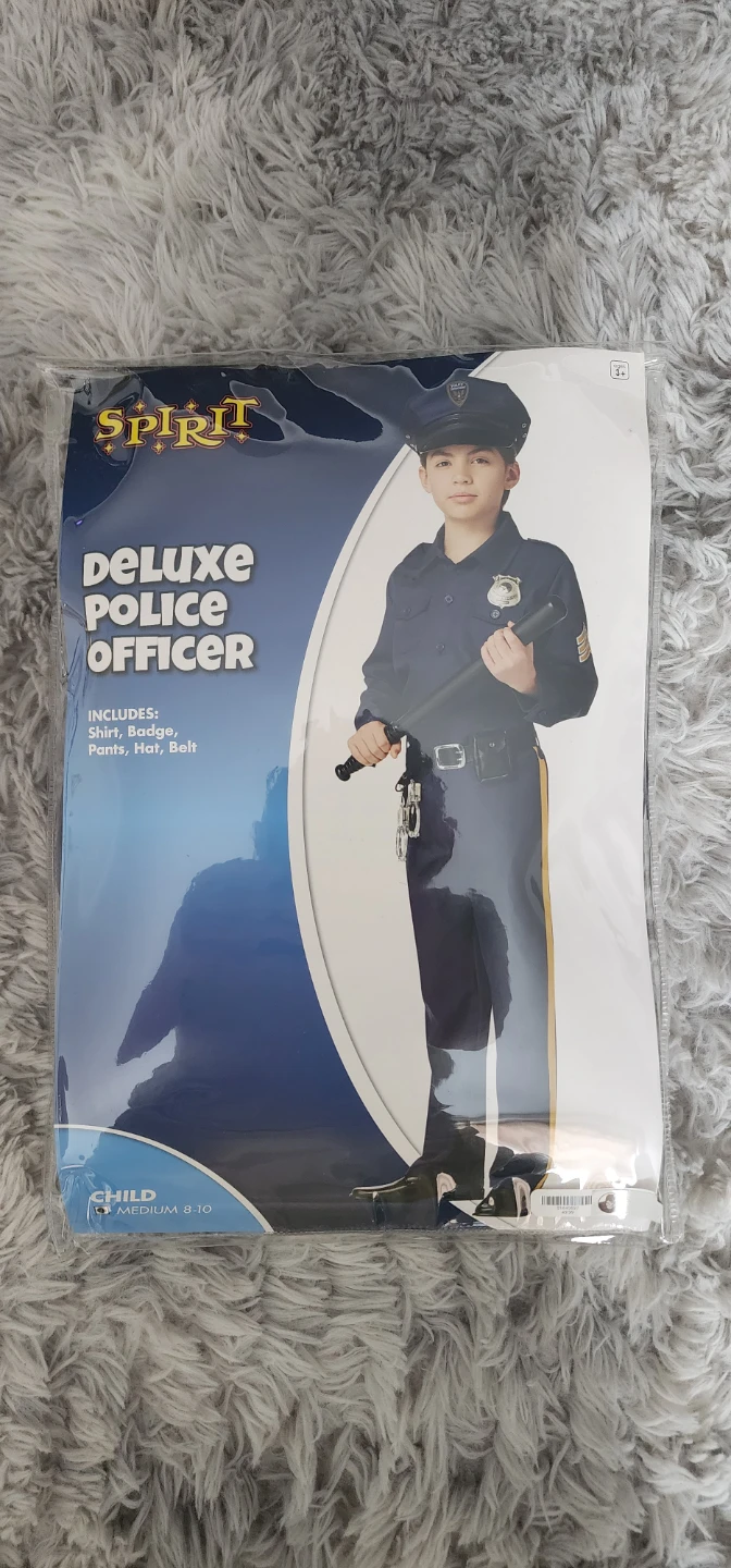 Spirit Deluxe Police Officer Costume Child Medium 8-10