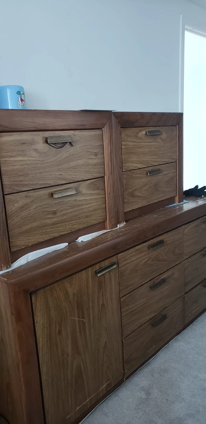 Wooden Dresser with Multiple Drawers