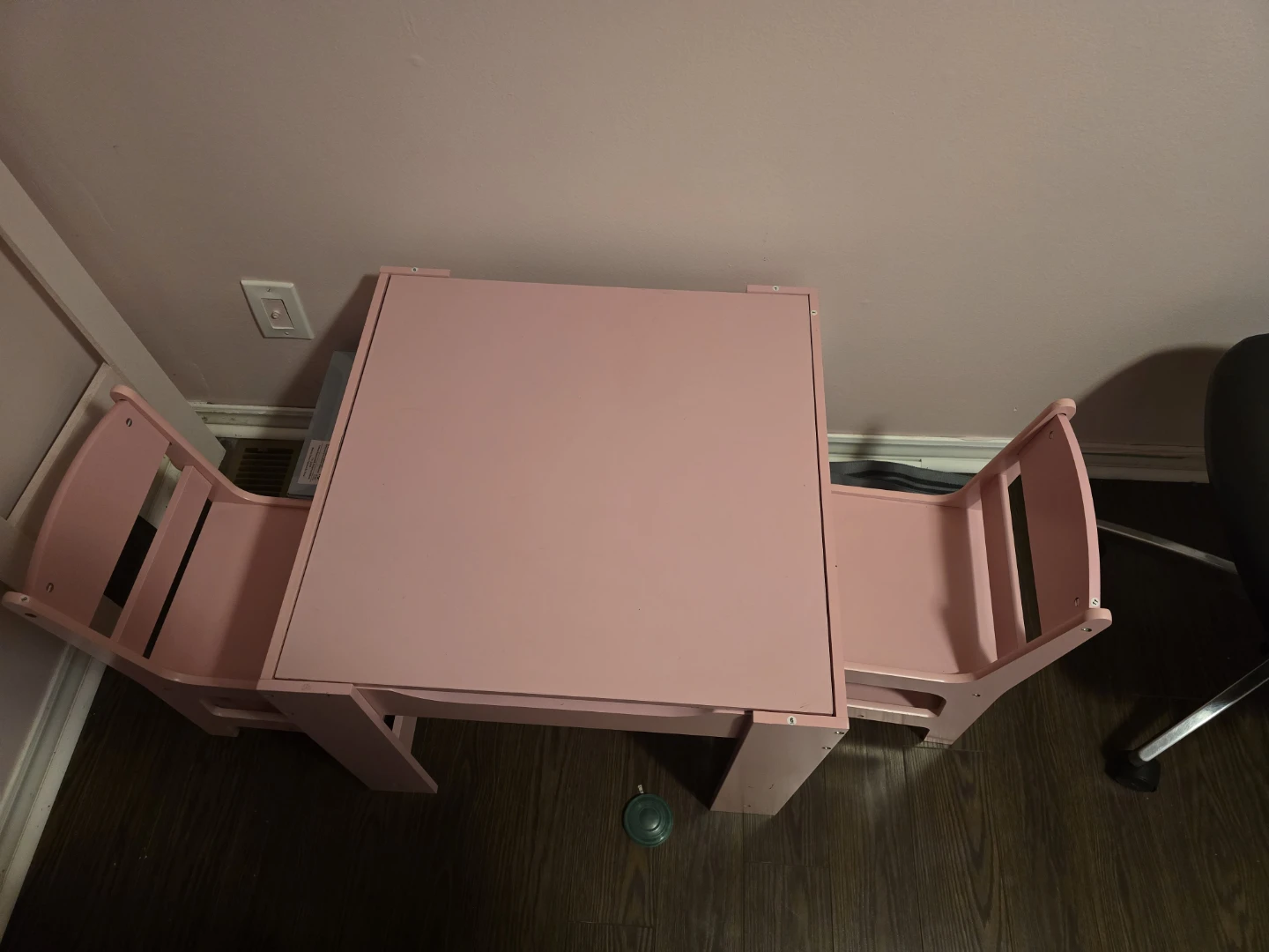 Pink Children's Activity Table and Chairs Set