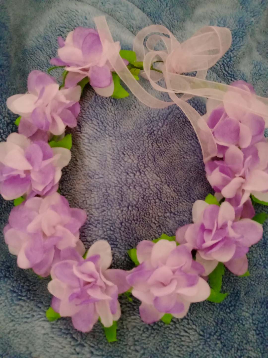 Purple and White Flower Crown Wreath 🥕