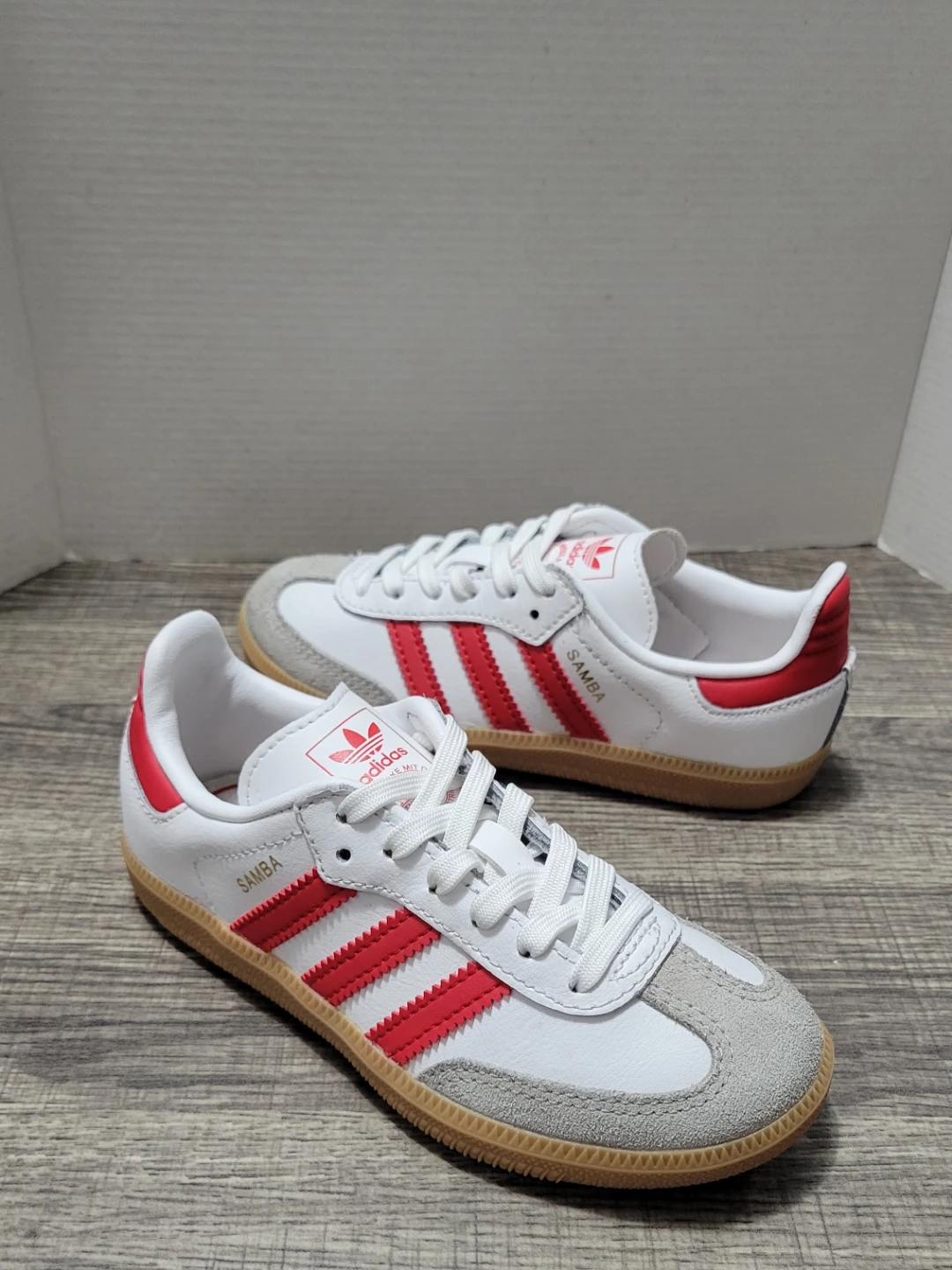 Adidas Samba White Red Sneakers - Size 11K