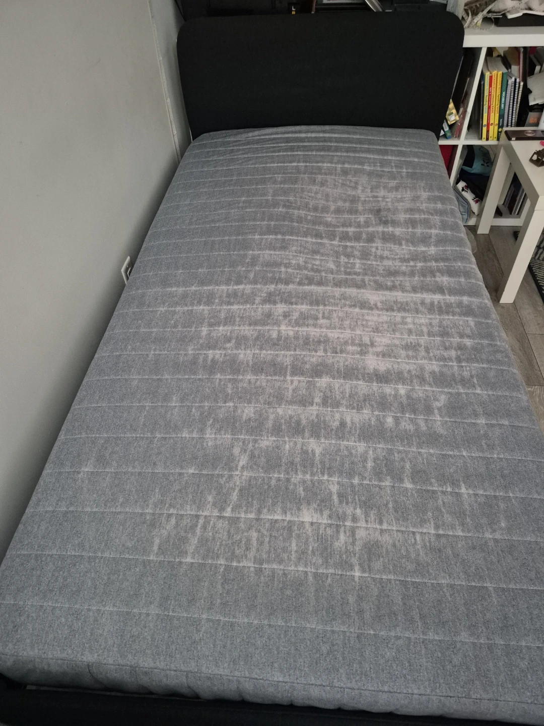 IKEA SLATTUM Upholstered Twin Bed Frame and mattress - photo 3