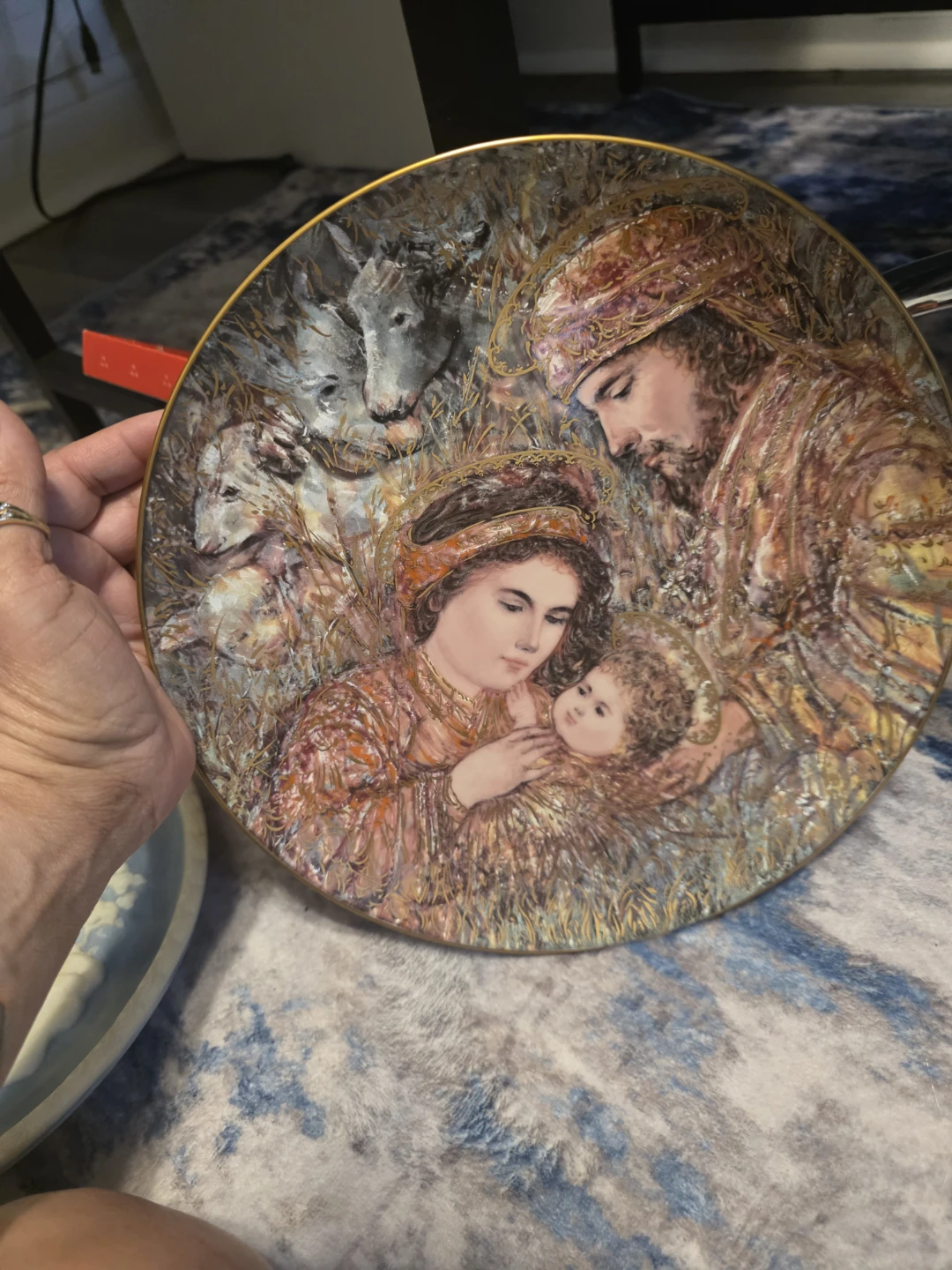 Edna Hibel Christmasate 1990 "The Nativity" by Edwin M. Knowles
