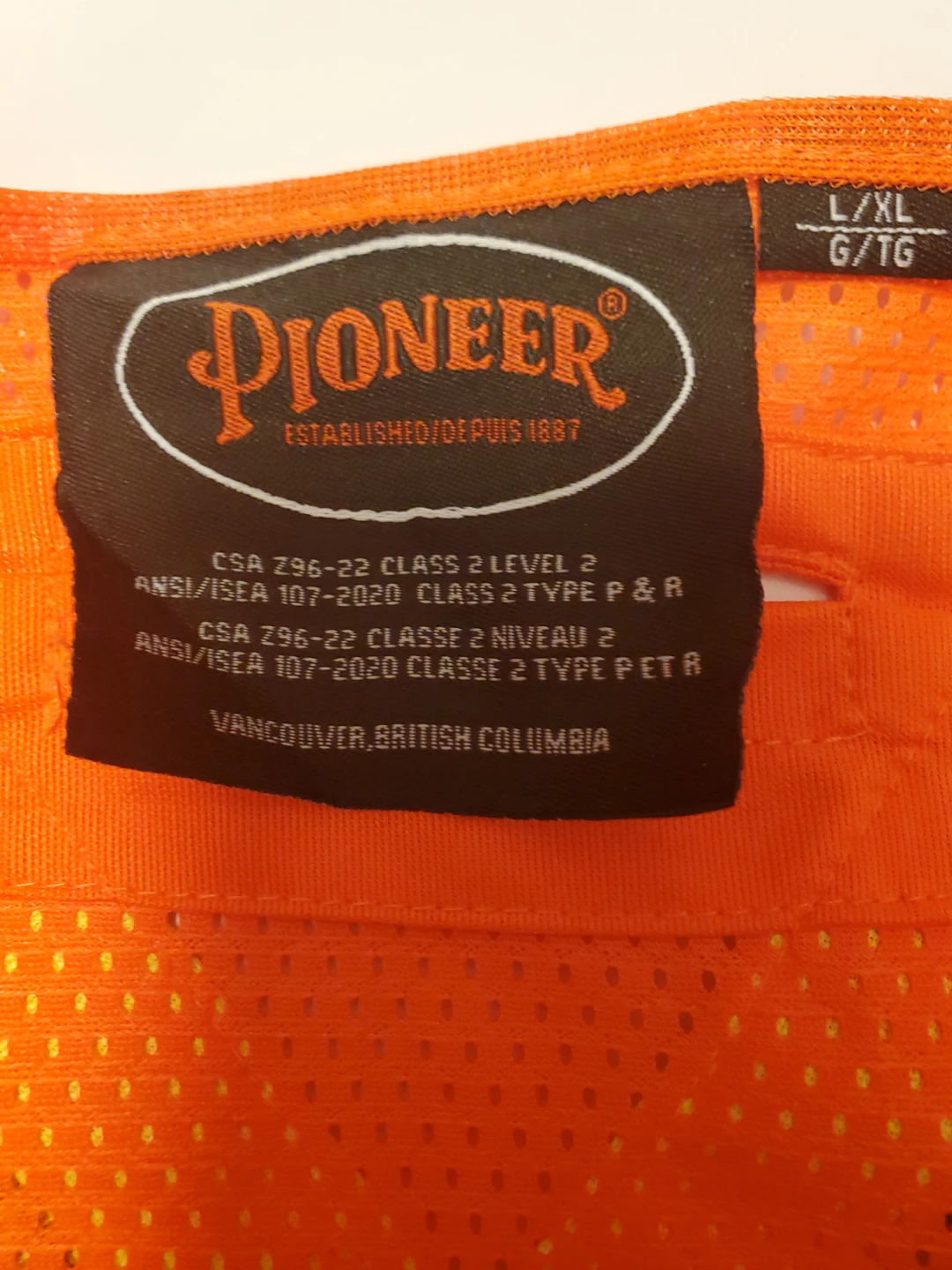 🥕Pioneer High-Visibility Safety Vest L/XL - photo 3