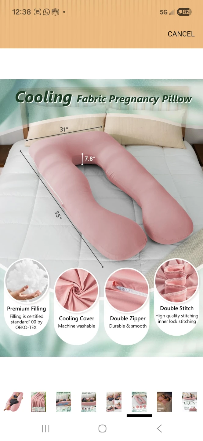 Cooling Fabric Pregnancy Pillow - photo 2