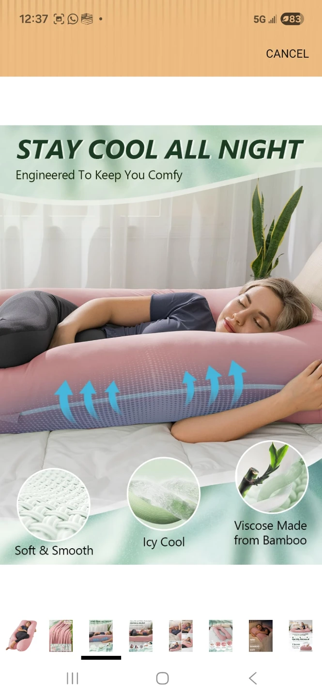 Cooling Fabric Pregnancy Pillow - photo 3