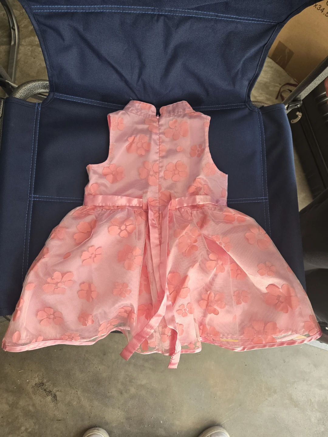 Pink Floral Dress with Mandarin Collar - photo 2