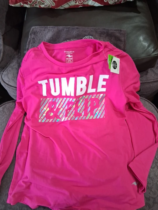 Athletic Works Pink "Tumble & Flip" Long Sleeve Shirt. - photo 2