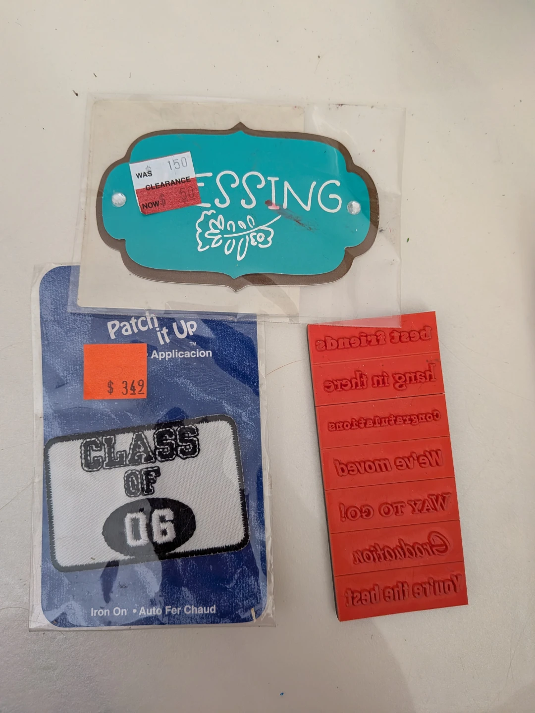 Class of '06 Iron-On Patch & Rubber Stamps