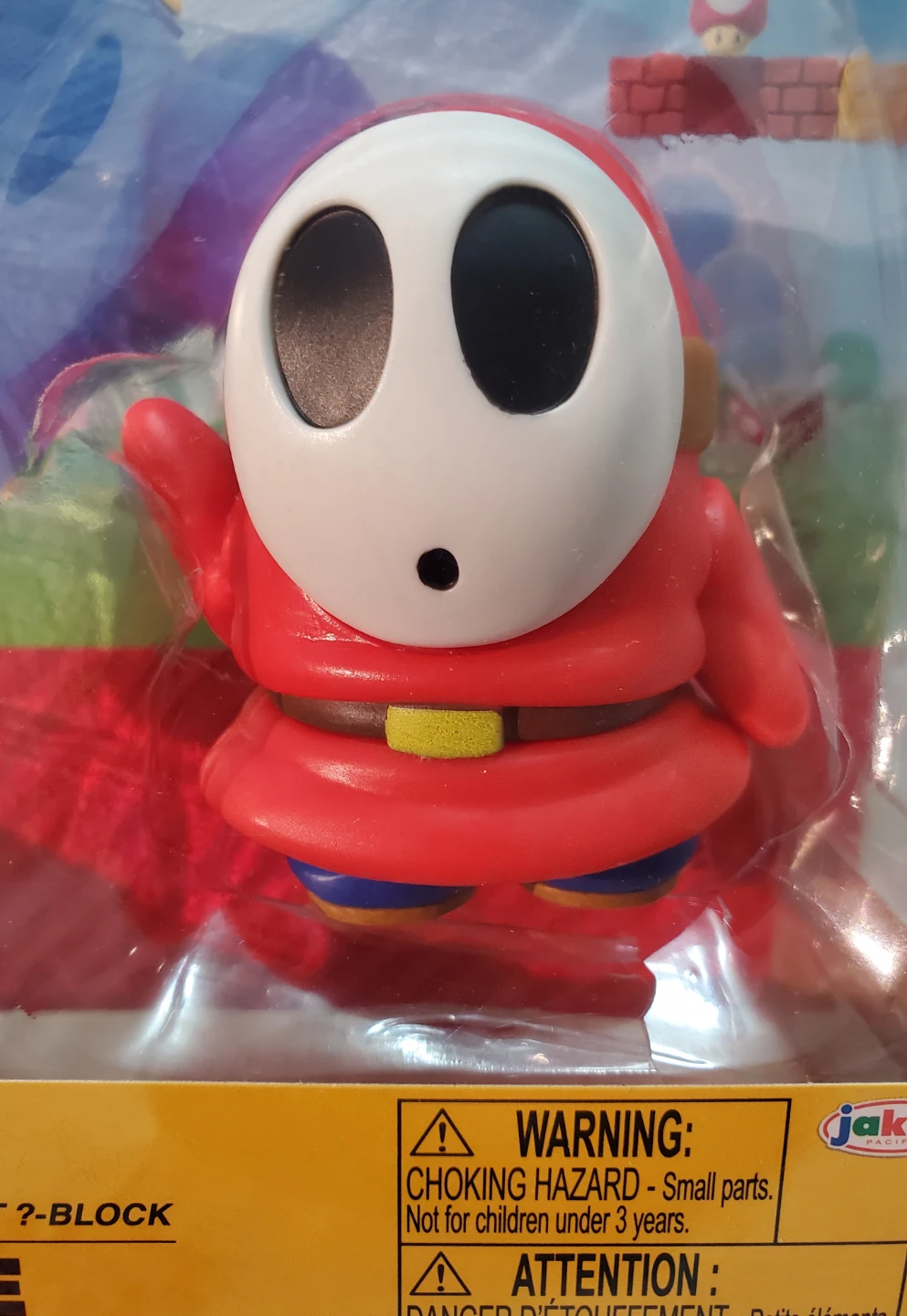 Super Mario Shy Guy Figure with Block - photo 2
