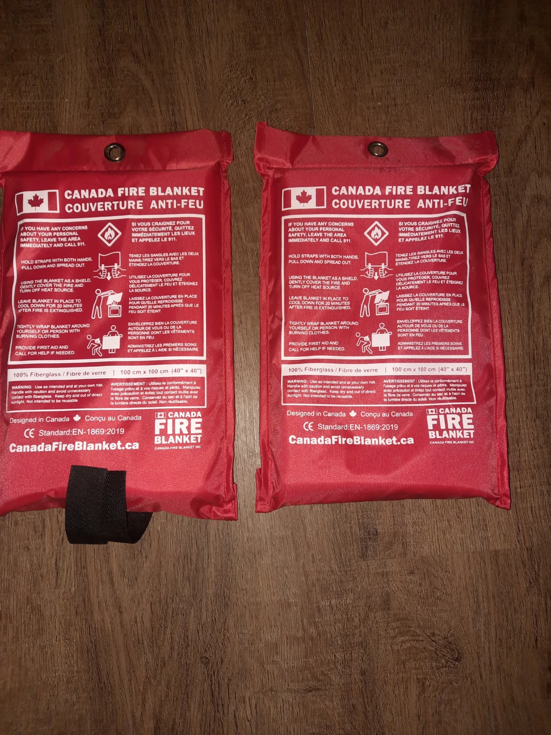 Canada Fire Blanket (2-Pack) - 100cm x 100cm - photo 2