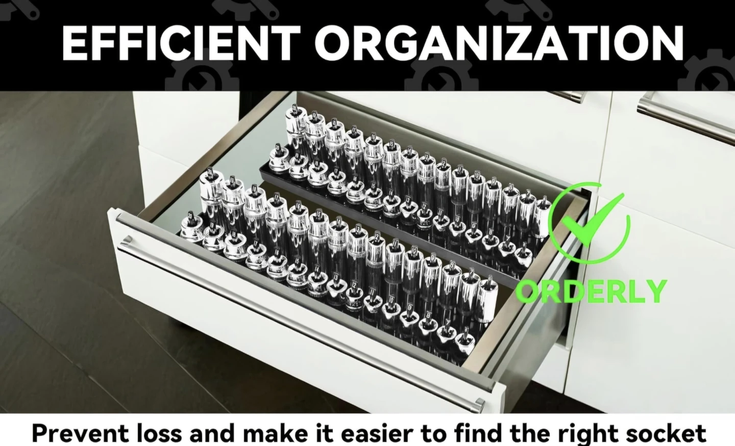 6PCS Socket Organizer Trays, Red SAE & Black Metric - photo 2