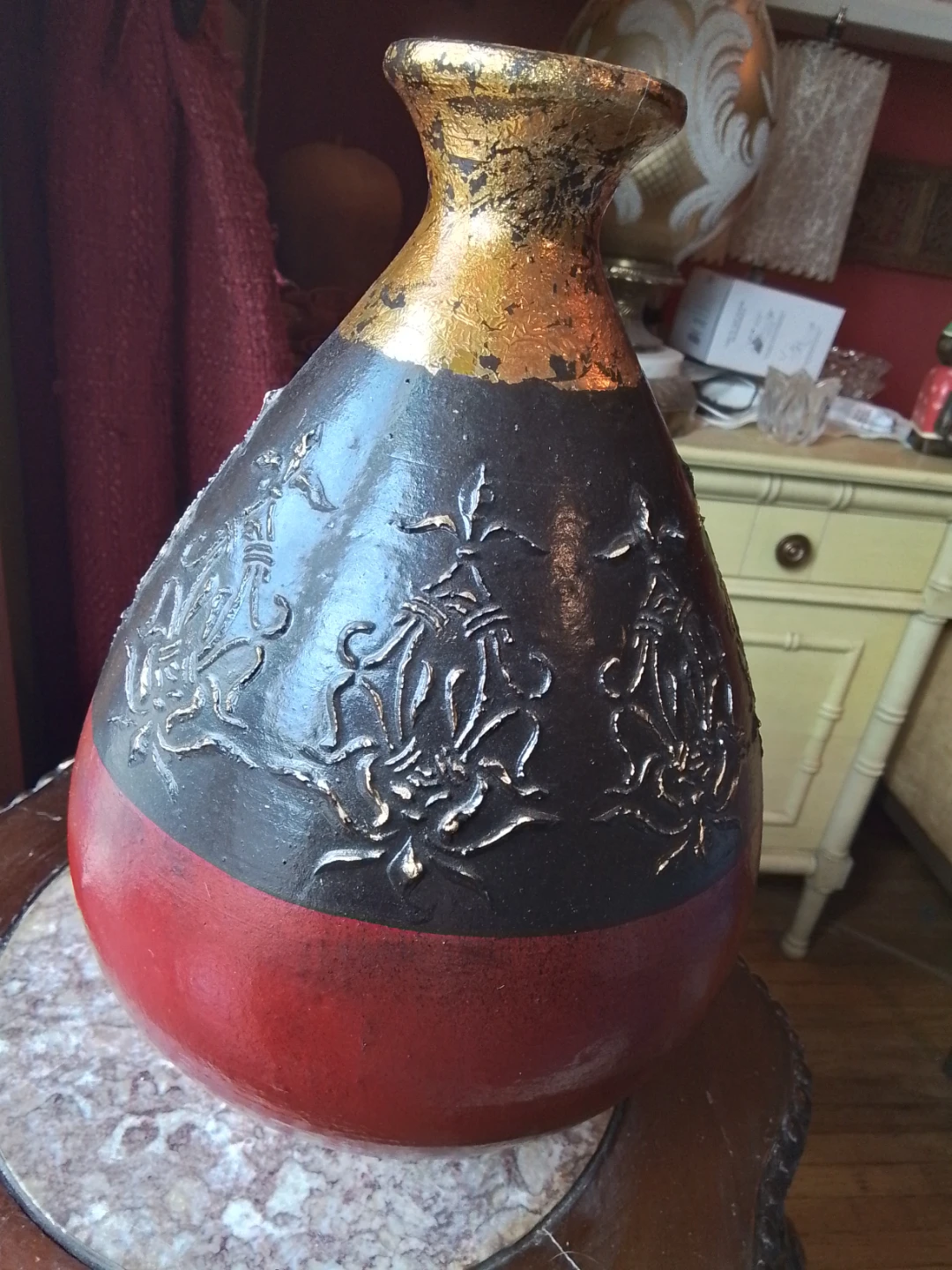 Striking Mid-Century Art Pottery Vase
