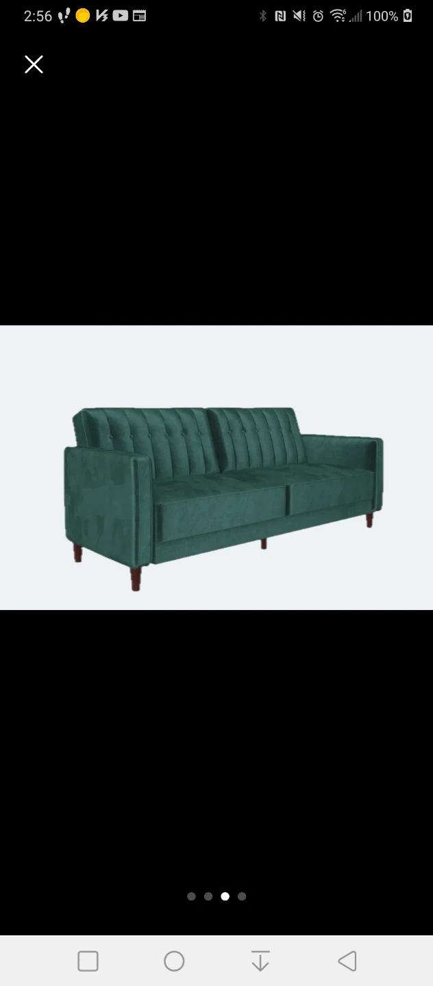 Teal Velvet Sofa