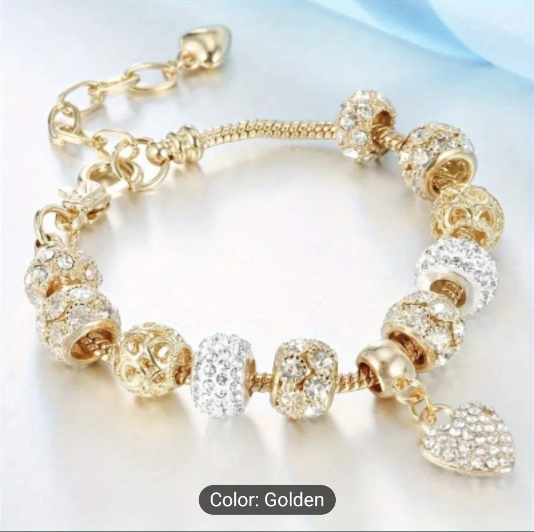 Gold Charm Bracelet 18-22cm - photo 2