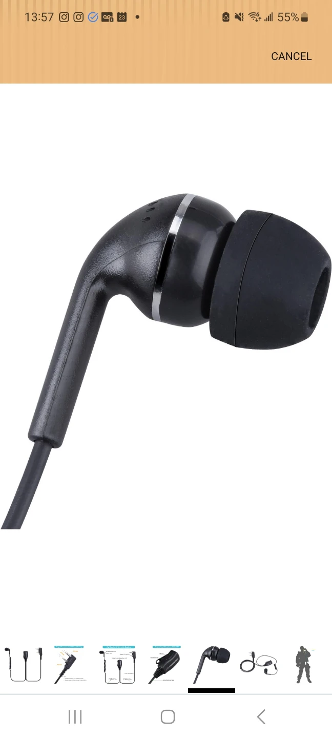 COMMIXCS Walkie Talkie Headset, 2-Pin 3.5mm/2.5mm in-Ear - photo 3