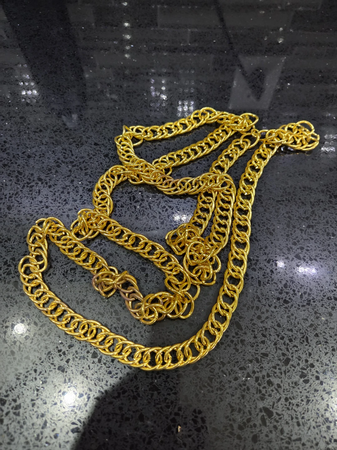 FREE men's long golden chain (costume)