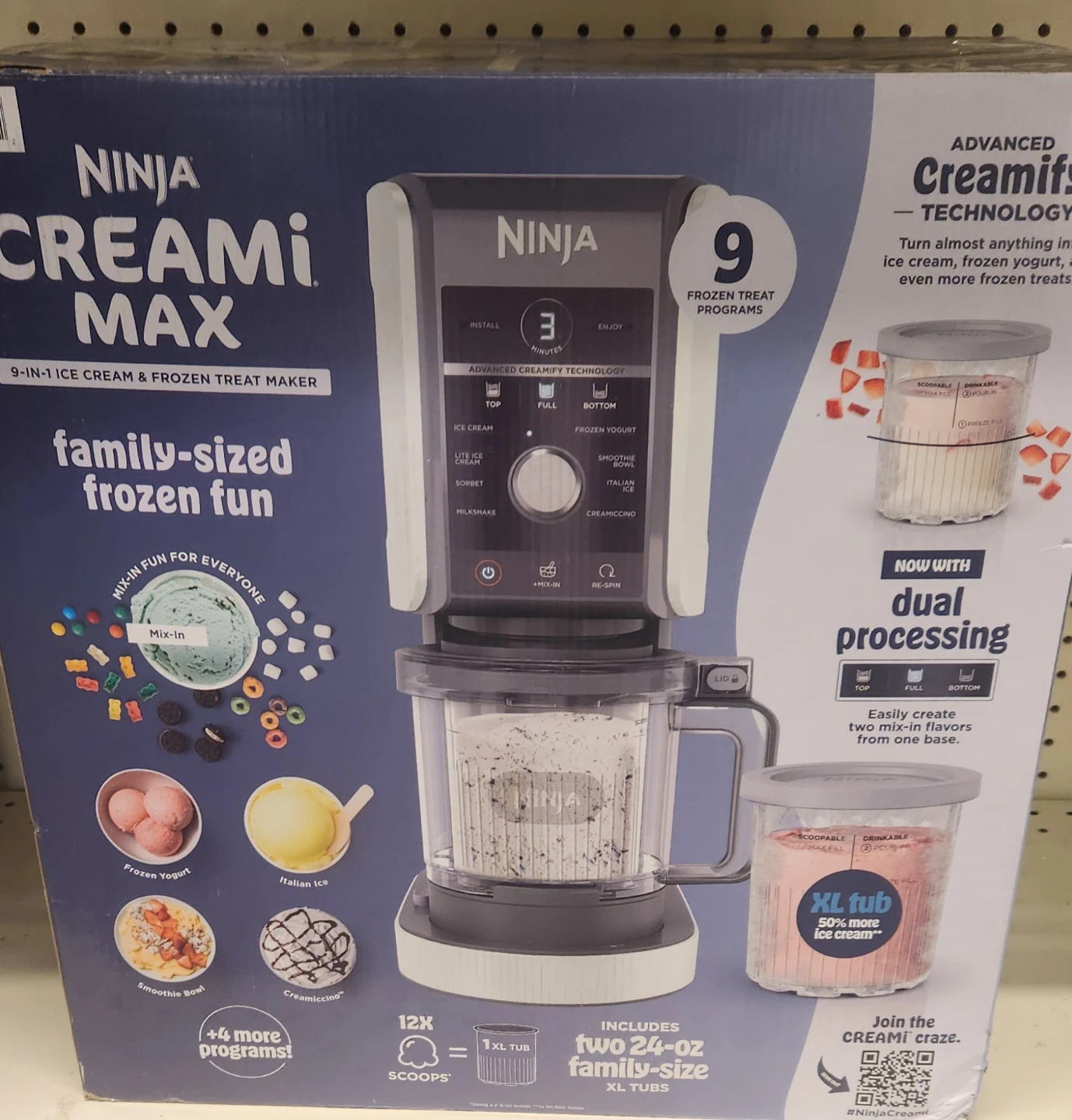 Ninja CREAMi MAX 9-in-1 Ice Cream & Frozen Treat Maker