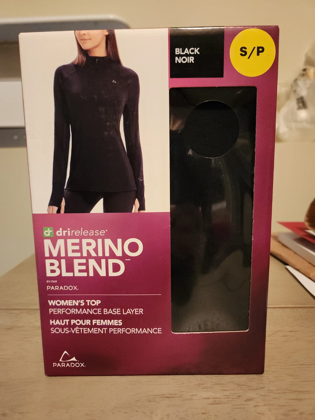 Dri-Release Merino Blend Women's Top - Black, Size S/P
