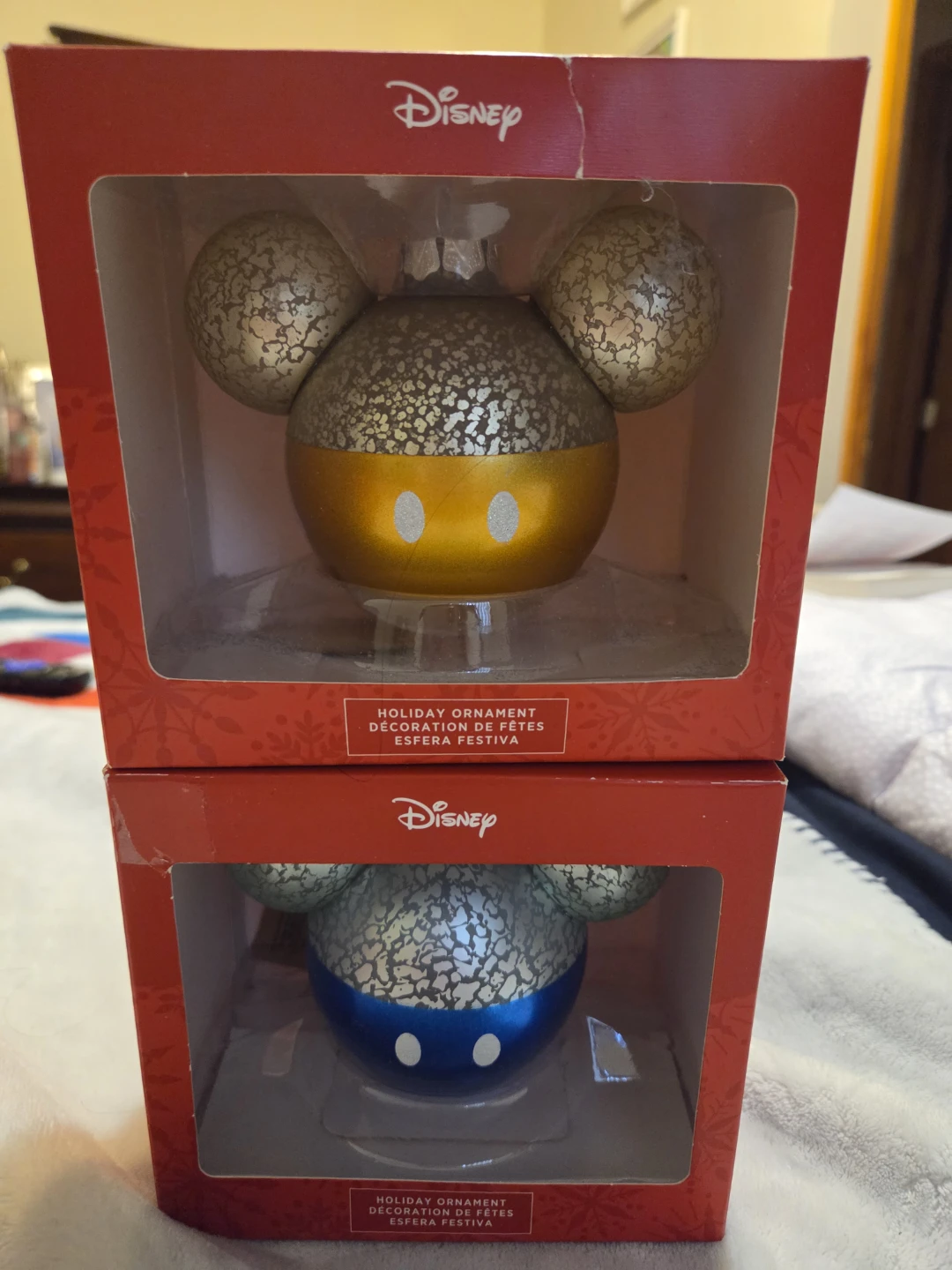 Disney Mickey Mouse Holiday Ornaments (Set of 2)