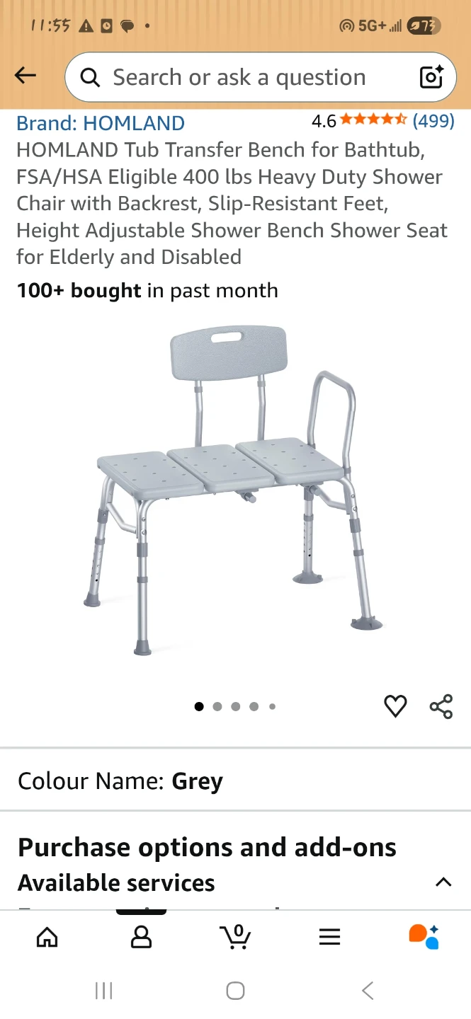 HOMELAND Tub Transfer Bench